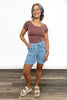The Faye by Ava Lane: High-Rise Relaxed Fit Denim Shorts