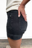 The Lexie by Ava Lane: Mid-Rise Black Denim Shorts