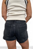 The Lexie by Ava Lane: Mid-Rise Black Denim Shorts