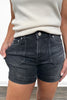 The Lexie by Ava Lane: Mid-Rise Black Denim Shorts