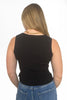 Women's Ribbed Knit Peplum Sweater Tank Top