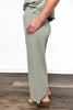 Women's Linen Blend Scalloped Hem Pants