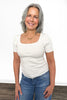 Women's Ribbed Fine Gauge Short Sleeve Top