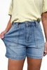 The Piper by Ava Lane: High-Rise Tummy Control Denim Shorts