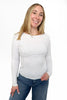 ALB Custom Women's Ribbed Exposed Seam Long Sleeve Top