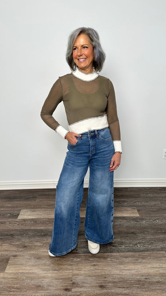 The Auburn by Ava Lane: *Three Lengths* High-Rise Tummy Control Wide Leg Denim