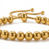 ALB Custom Gold Adjustable Beaded Bracelet *Final Sale*