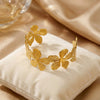 ALB Custom Gold Floral Cuff Bracelet *Final Sale*