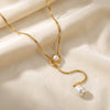 ALB Custom Gold Baroque Pearl Drop Y-Necklace *Final Sale*