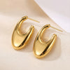 ALB Custom Modern Gold Oval Drop Earrings *Final Sale*