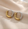 ALB Custom Two-Tone Chunky Hoop Earrings *Final Sale*