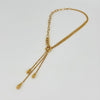 ALB Custom Gold Teardrop Lariat Necklace