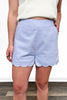 Women's Scalloped Hem High-Waisted Shorts
