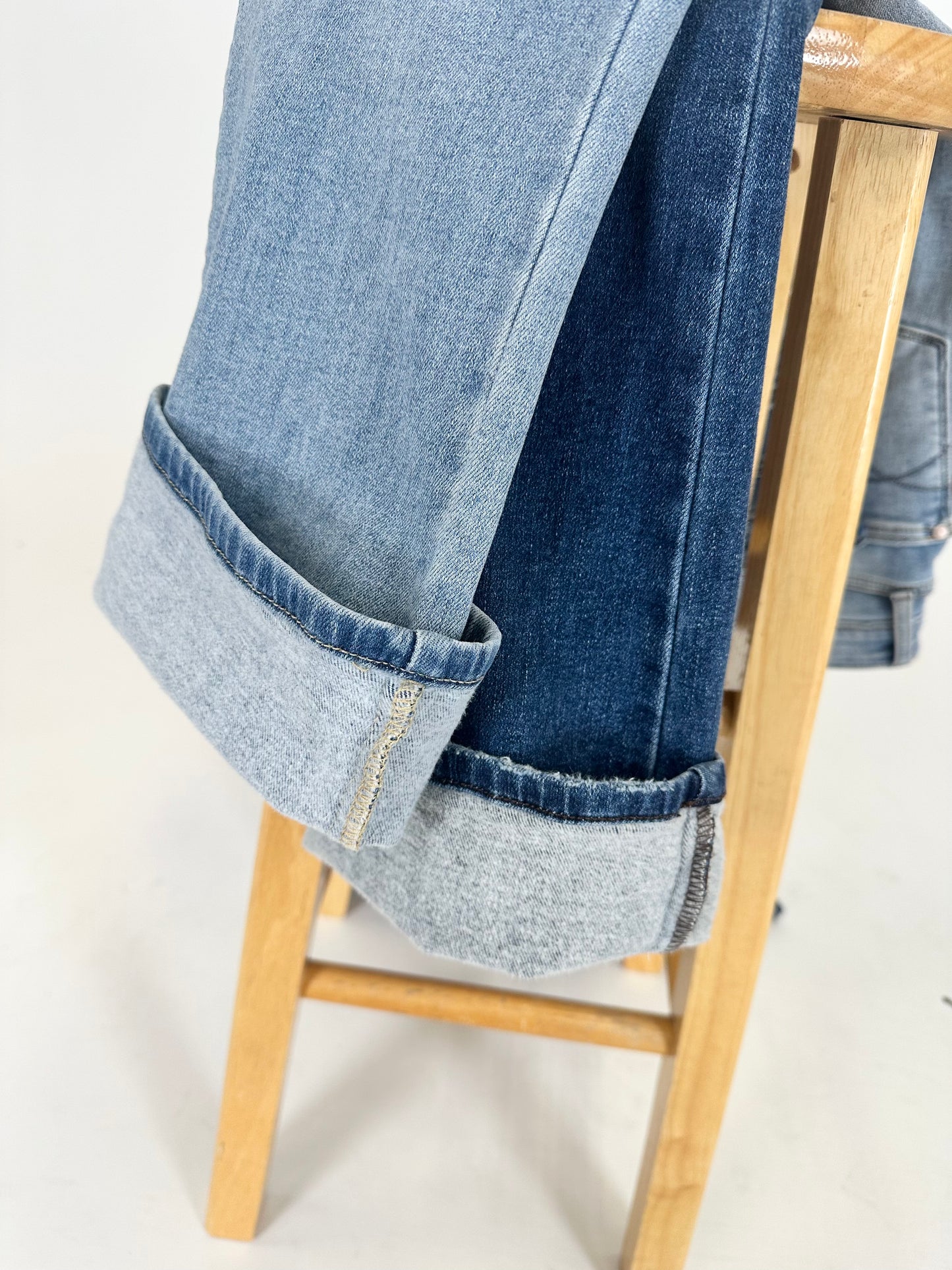 The Paula from Judy Blue: Mid-Rise Thermal Bootcut Denim