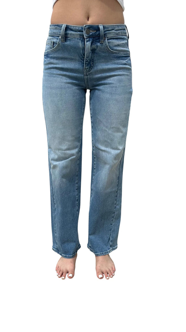 Mid-Rise Tummy Control Vintage Straight Leg Jeans