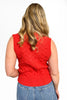 Women's Cable Knit Button Front Sweater Vest by Ava Lane