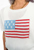 Women's American Flag Short Sleeve Sweater by Ava Lane