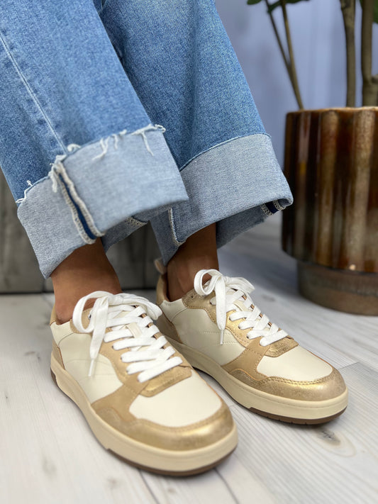 Yellow Box Nayari Faux Leather Lace-Up Court Sneaker