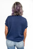 Women's Outlined Star Knit Short Sleeve Sweater by Ava Lane