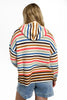 Women's Striped Crochet Hooded Sweater by Ava Lane
