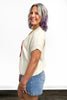 Women's Bold Star Knit Short Sleeve Sweater by Ava Lane