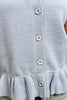 Women's Sleeveless Button Front Ruffle Hem Knit Top by Ava Lane