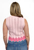 Women's Sleeveless Textured Knit Sweater Vest by Ava Lane