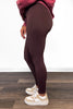 ALB Custom Women's Brown Everyday Essential Leggings *Two Lengths* *Final Sale*