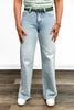 Mid-Rise Tummy Control Retro Wide Leg Jeans