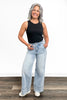 High-Rise Booty Lifting Wide Leg Jeans