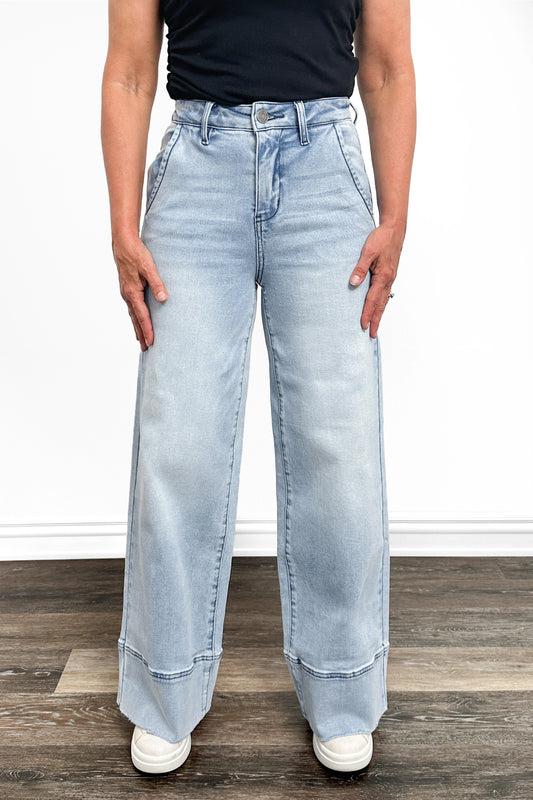 High-Rise Booty Lifting Wide Leg Jeans