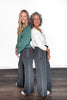 ALB Custom Women's Solid Dark Gray Wide Leg Pants *Two Lengths* *Final Sale*