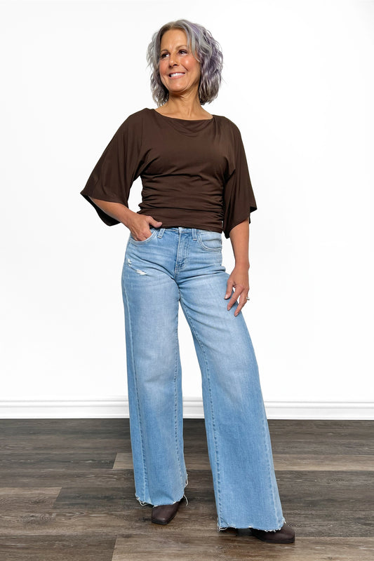 The Nikki from Vervet: High-Rise Extreme Wide Leg Denim
