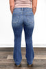 Mid-Rise Tummy Control Vintage Blue Bootcut Jeans