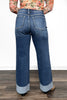 The Maxine from Lovervet: High-Rise Cuffed Wide Leg Denim