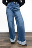 The Naomi from Vervet: Super High-Rise Baggy Wide Leg Denim