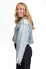 Stone Washed Cropped Denim Jacket