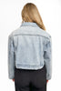 Stone Washed Cropped Denim Jacket