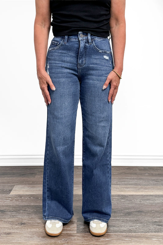 High-Rise Tummy Control Wide Leg Jeans