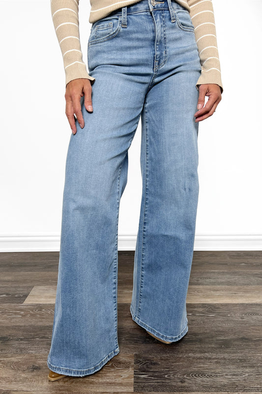 The Ingrid from Lovervet High-Rise Palazzo Denim