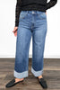 The Leanne from Lovervet: High-Rise A Line Wide Leg Cuffed Denim