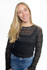 ALB Custom Women's Textured Lace Long Sleeve Top