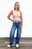 The Darcy Mid-Rise Tummy Control Barrel Jeans