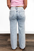 The Bristol Mid-Rise Tummy Control Wide Leg Striped Jeans