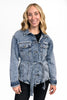The Cindy Medium Wash Belted Denim Jacket