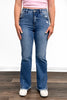 The Crystal High-Rise Tummy Control Distressed Flare Leg Jeans *FINAL SALE*
