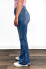 The Crystal High-Rise Tummy Control Distressed Flare Leg Jeans *FINAL SALE*