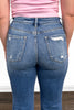 The Crystal High-Rise Tummy Control Distressed Flare Leg Jeans *FINAL SALE*