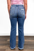 The Crystal High-Rise Tummy Control Distressed Flare Leg Jeans *FINAL SALE*