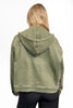 The Tate Long Sleeve Hooded Denim Jacket - Green *FINAL SALE*